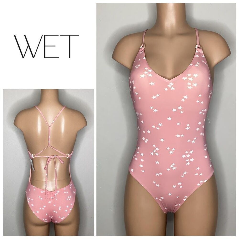 New. WET L.A. rose stars swimsuit. X-small. Retails $188